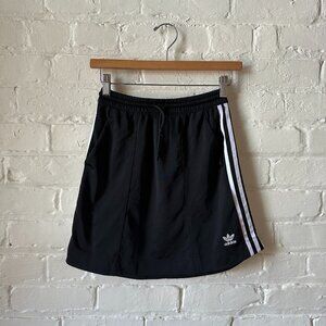 Adidas Black and White 3 stripes Mini Skirt with Pockets